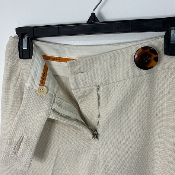 Tory Burch Silk Blend Wide Leg Flare Trousers Pants Size 0 - Picture 7 of 8